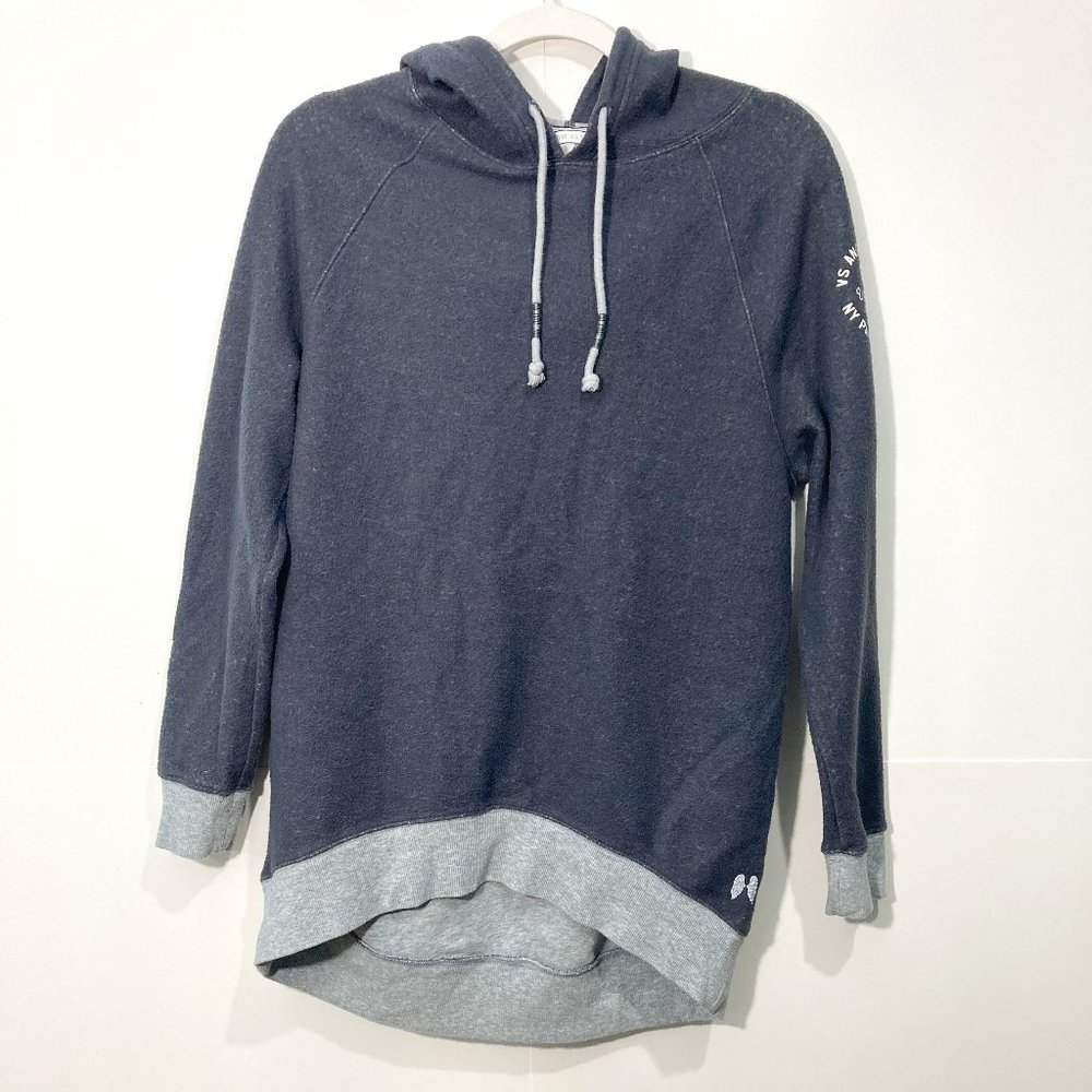 Victoria's Secret Women Sweatshirt Hoodie Logo Angel Wings Pullover Gray S/P
